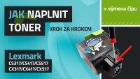 Návod na plnenie tonerov Lexmark CX317/CS417/CX517/CS317/CS417/CS517