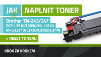 Návod na plnenie tonerov Brother TN-243 a TN-247, DCP-L3510/L3550/HL-L3210/MFC-L3710/L3730/L3750/L3770