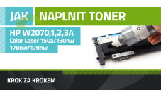 Návod na plnenie tonerov HP 117A (W2070,1,2,3A), HP Color Laser 150a/150nw/178nw/179fnw