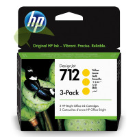 HP 3ED79A, HP 712 originálna náplň žltá 3-pack, DesignJet T230/T250/ T630/T650