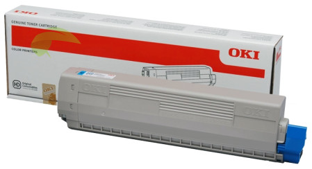 Toner OKI 44844615 originálny cyan, C822/C822dn/C822n