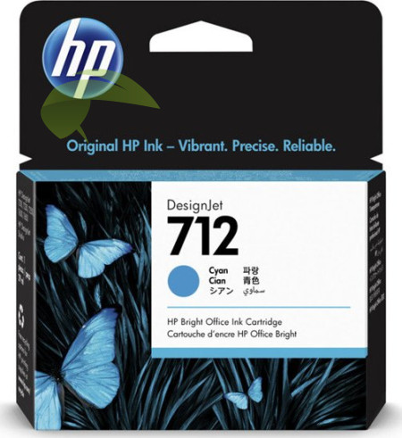 HP 3ED67A, HP 712 originálna náplň cyan, DesignJet T230/T250/ T630/T650