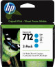 HP 3ED77A, HP 712 originálna náplň cyan 3-pack, DesignJet T230/T250/ T630/T650