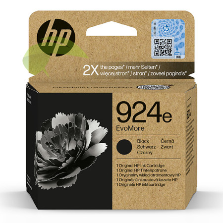 HP 4K0V0NE, HP 924e originálna náplň čierna, OfficeJet Pro 8122e/8124e/8132e/8134e/8135e