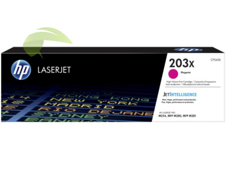 Toner HP 203X, CF543X originálny magenta, Color LaserJet Pro M254/M280/M281