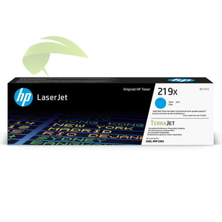 Toner HP 219X, HP W2191X originálny cyan, Color LaserJet Pro 3202/3302