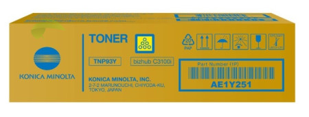 Konica Minolta TNP93Y, TNP-93Y, AE1Y251 originálny žltý toner, bizhub C3100i